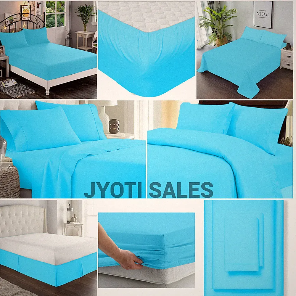 100% Egyptian 1000 Thread Count Aqua Blue Solid Select Sheets OR Duvet Covers