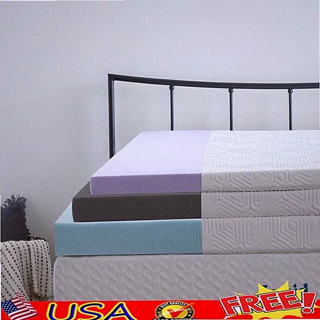 3 Inch Cooling Gel Memory Foam Mattress Topper Removable Cover Twin-XL New