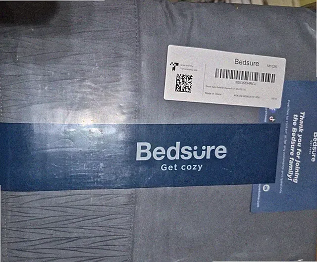 +++Bedsure bed sheet set queen or full 90 X 102 grey
