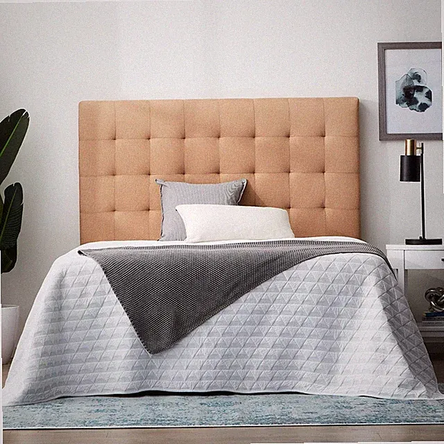Beige Tufted Upholstered Headboard for King/California King Beds