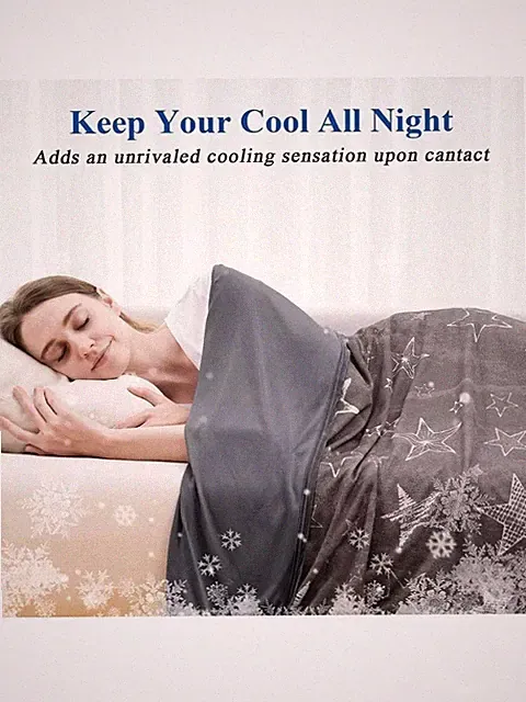 Cooling Blanket Double Sided Cold Effect Bed Throw Hot Sleepers