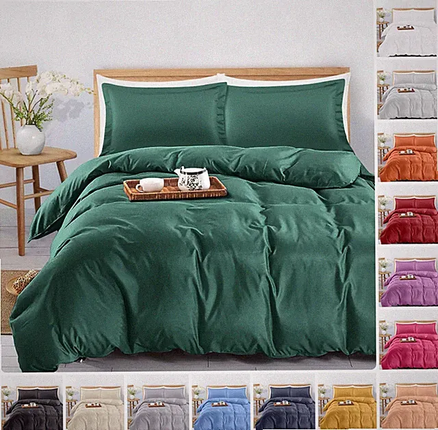 Duvet Cover Set with Pillow Shams Lightweight Bedding Quilt Covers Twin Queen