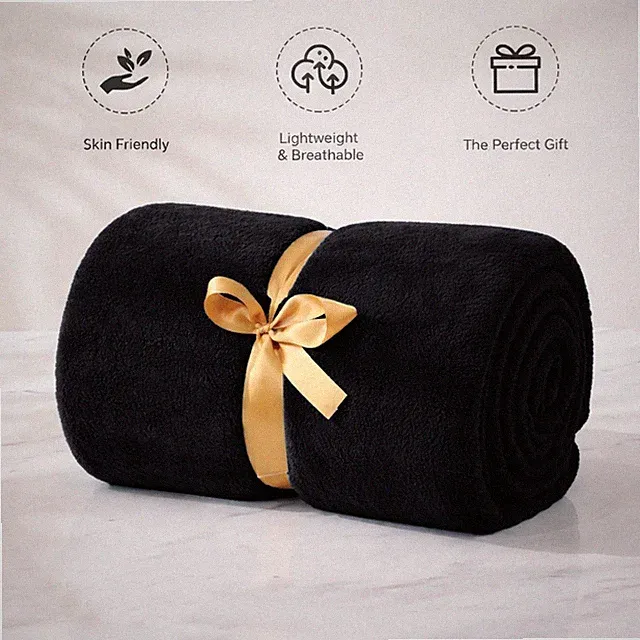 Faux Fur Fleece Throw Blanket Luxury Blankets for Sofa Bed Couch Twin Queen King