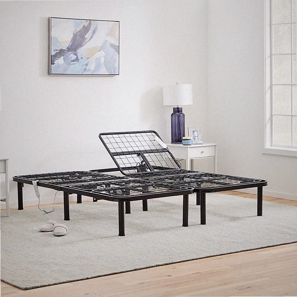 KING SIZE Lucid Basic Electric Adjustable Bed Base 2 Wired Remotes Steel Frame