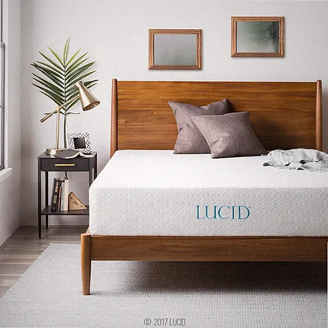 LUCID 6, 8, 10, and 12 Inch Gel Memory Foam Mattress - Twin Full Queen and King