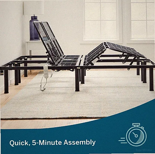 Lucid Basic Remote Controlled Steel Adjustable Bed Base King/Split King