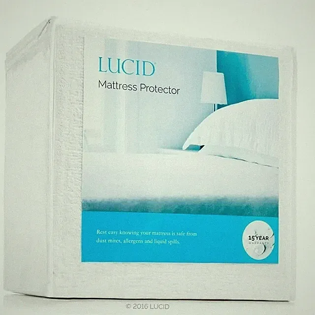 Lucid Premium Waterproof Fitted Mattress Protector, King