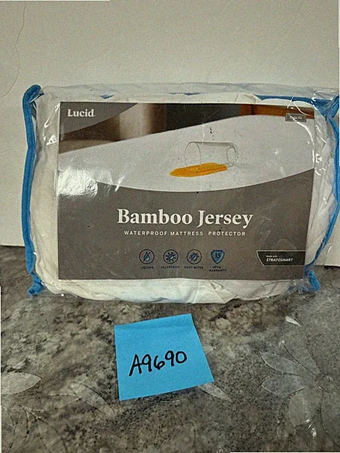 Lucid Twin XL Premium Bamboo Jersey Mattress Protector Soft Waterproof New