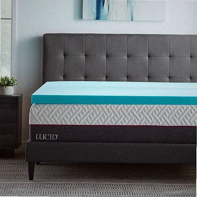 LUCID WMLU30TT30GT Dusk Gel and Aloe Infused Memory Foam Topper Twin 3 Inch