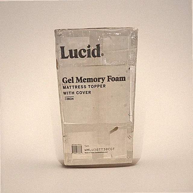 *NEW* Lucid 3" Gel Memory Foam Mattress Topper with Cover, Twin