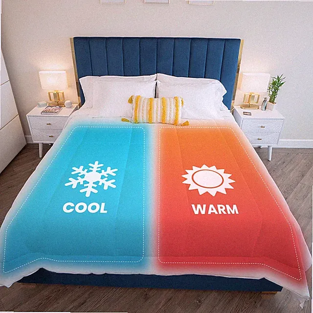 QUEEN KÖMFORTE Dual Zone Couples Comforter – Two Temperature Duvet Insert