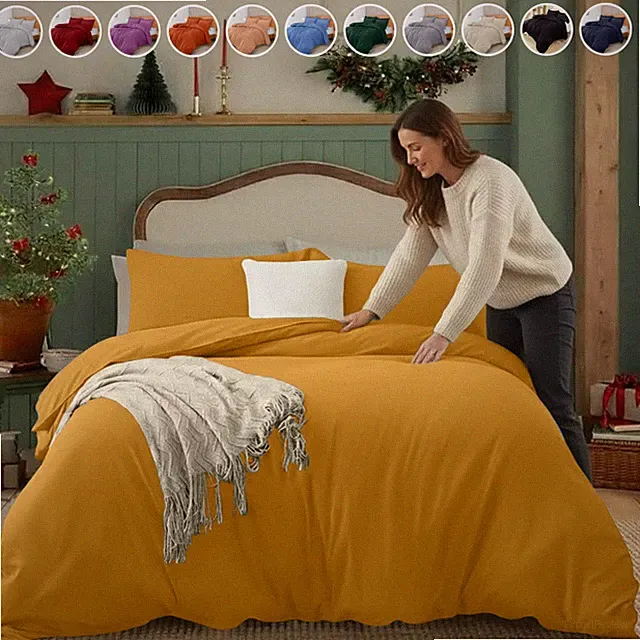 Quilt Cover Set with Pillow Cases Luxury Duvet Covers Bedding Sets Queen King UK