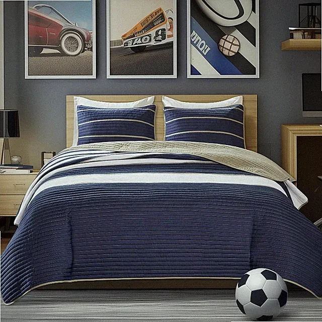 Quilt Set Trendy Casual Fun, Vibrant Color Design, Hypoallergenic All Season, Li