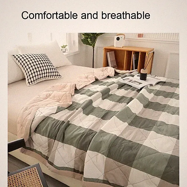 Quilt Washed Cotton Air Condition Thin Comforter Blanket Bedspread Summer Bed