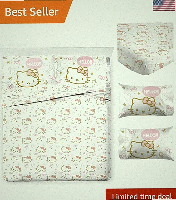 Sheet Set with Fitted, Flat Sheets & Pillow Cover - Ultra-Soft Bedding with P...