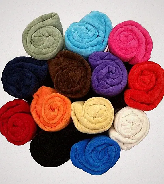 Super Soft Luxurious Plush Fleece Throw Blanket Light 14 Solid Colors 50" x 60"