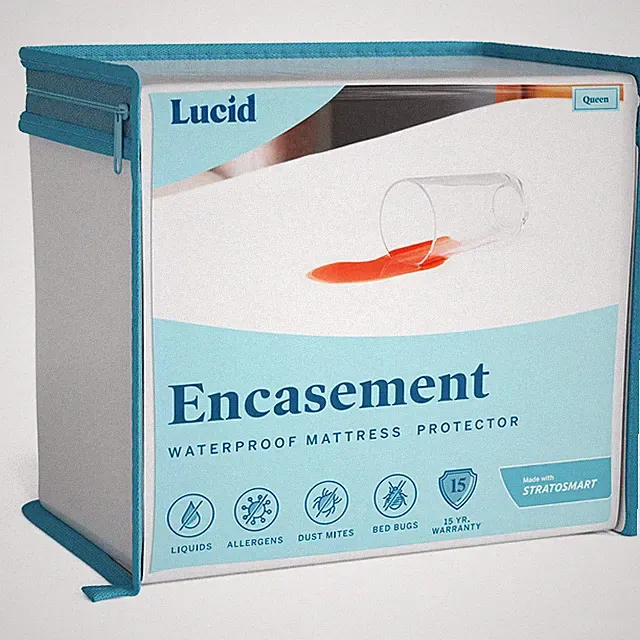 Zippered Mattress Protector Waterproof Completely Surrounds Matress Bedbug Proof